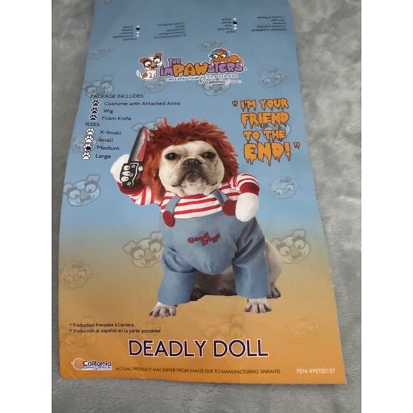 Chucky Dog Costume Pet Outfit For Halloween By California Costumes - Picture 5 of 5